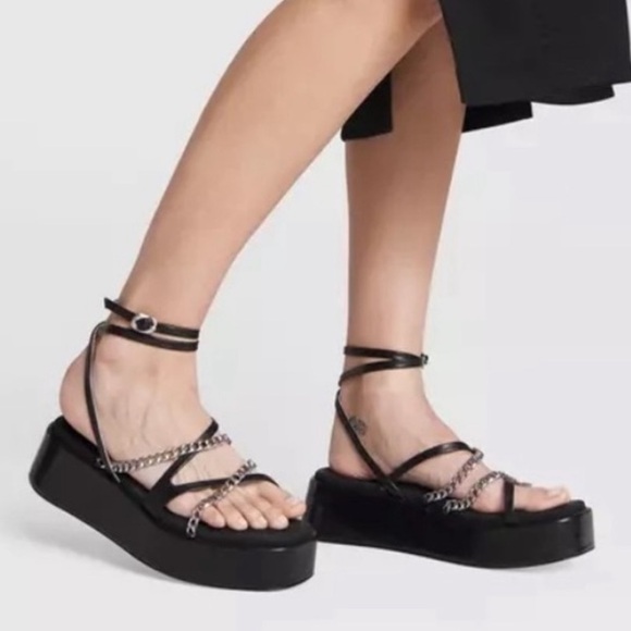 NWOT Rag & Bone Black Logan Platform Size 37.5 - Picture 3 of 16